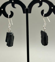 Black Tourmaline Sterling Silver Earrings