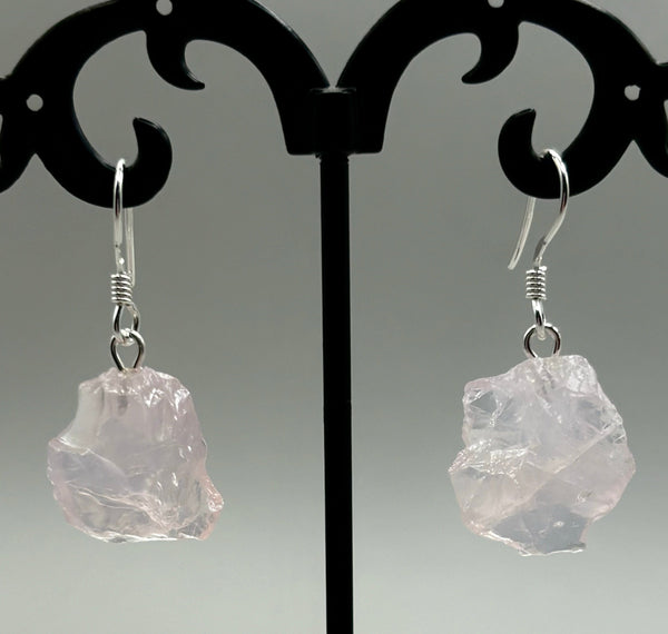 Rose Quartz Sterling Silver Earrings