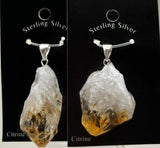 Citrine Point Sterling Silver Pendant