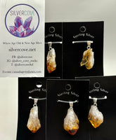 Citrine Point Sterling Silver Pendant