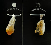 Citrine Point Sterling Silver Pendant