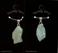 Aquamarine Sterling Silver Pendant