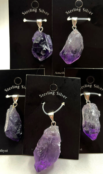 Amethyst Point Sterling Silver Pendant