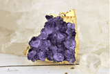 Amethyst Druzy Cluster Gold Pendant