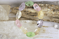 Prehnite, Amethyst, Rose Quartz, Smoky Quartz, Citrine Bracelet