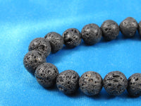 Black Lava (8mm Rounds) Bracelet