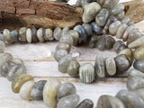 Labradorite Tumbled Bead Strands, 10-15mm