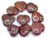 Petrified Wood Heart Carvings