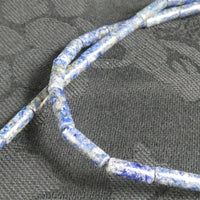 Lapis Lazuli Cylinder Bead Strand