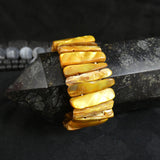 Golden Yellow Mother of Pearl Stretch Bracelets (Dyed) (Various)