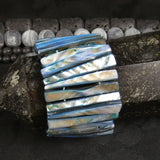 Blue Mother of Pearl Stretch Bracelets (Dyed) (Various)