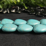 Blue Magnesite Heart Bead Strands