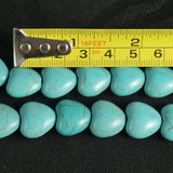 Blue Magnesite Heart Bead Strands