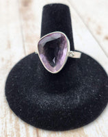 Faceted Amethyst Ring